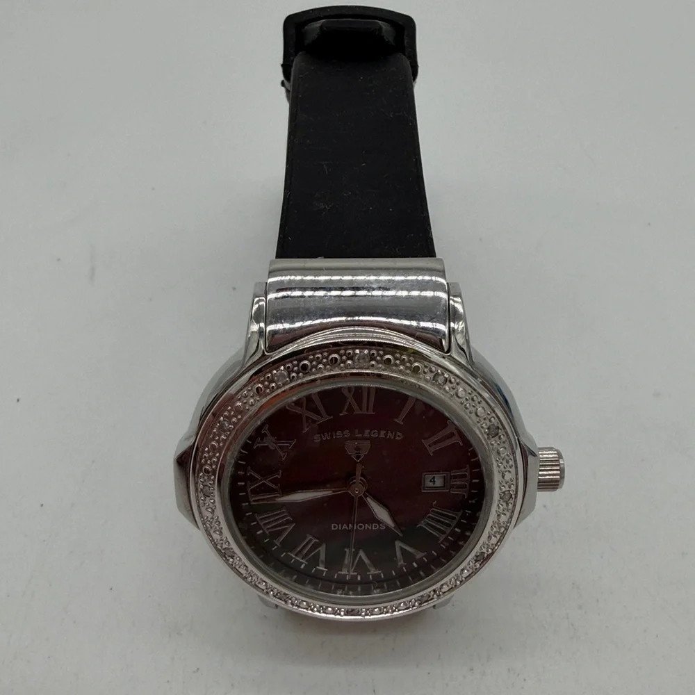 Swiss Legend South Beach Diamond Bezel Mother Of Pearl Face 35 MM Ladies Watch